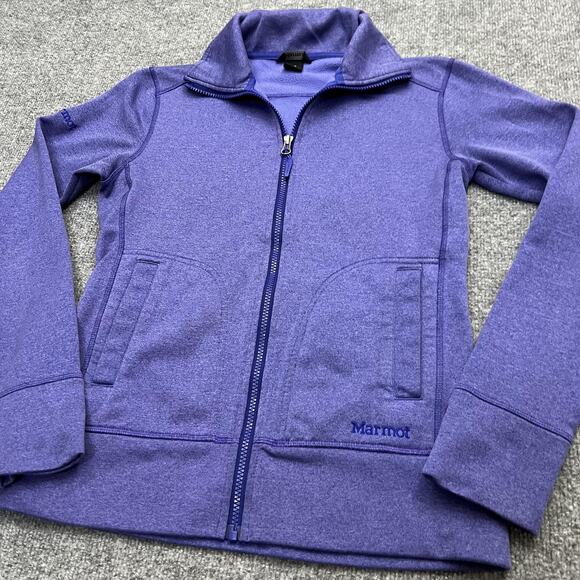 Marmot Jacket Womens Small Purple Full Zip Stretch Fleece Outdoor Athletic - Picture 3 of 9